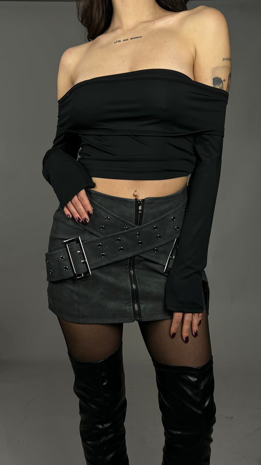 miniskirt with straps